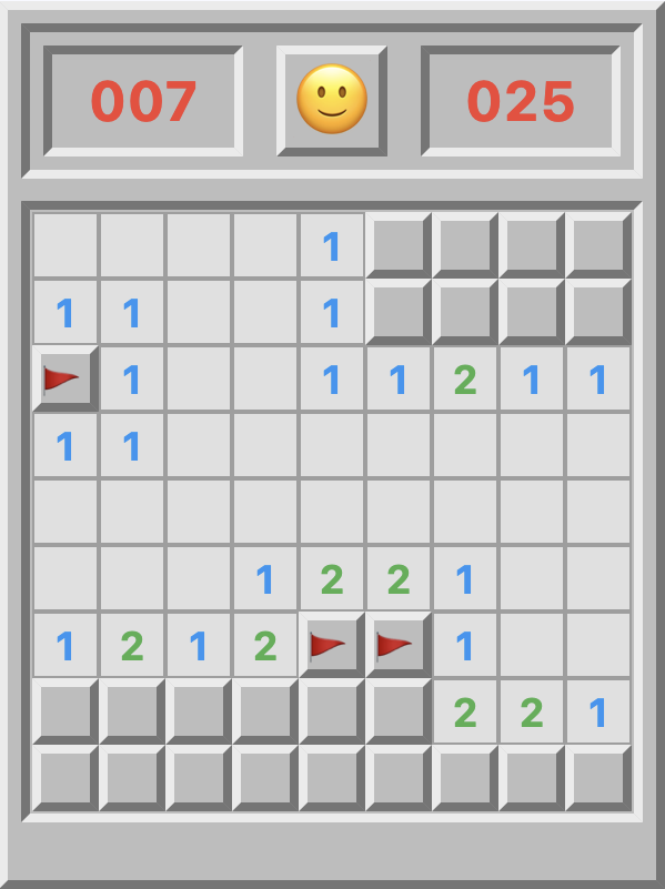 Minesweeper game built with declarative Flet components